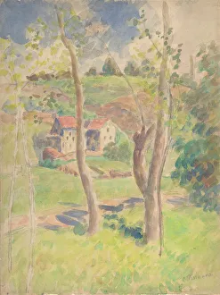 Landscape, second half 19th century. Creator: Camille Pissarro Landscape, second half 19th century. Creator: Camille Pissarro