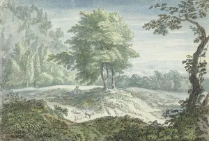 Landscape with sheep, 1706-1759. Creator: Jacob van Liender
