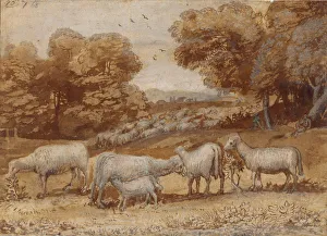 Landscape with Sheep, ca. 1648. Creator: Claude Lorrain