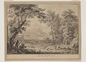 Shepherds Prints: Landscape with Shepherds, between 1682 and 1749. Creator: Jan van Huysum