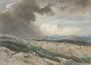 Watercolour With Gouache Prints: Landscape with Shepherds, c. 1869