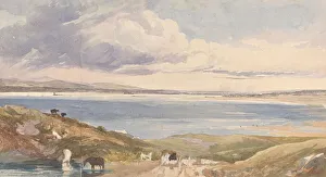 Bulwer James Redfoord Collection: Landscape by the Shore with Road in Foreground. Creator: James Bulwer