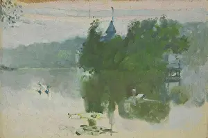 Island Prints: Landscape. Sketch, 1950. Creator: Stepan Yaremich