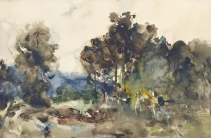Currier J Frank Prints: Landscape Sketch, ca. 1880. Creator: J. Frank Currier