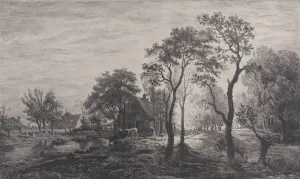 Jacque Prints: Landscape, after a sketch by Eglon van der Neer, 1862. Creator: Charles Emile Jacque