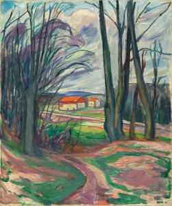 Landscape in Skoyen, 1920s. Artist: Munch, Edvard (1863-1944) Landscape in Skoyen, 1920s. Artist: Munch, Edvard (1863-1944)