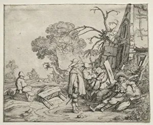 Landscape with Soldiers, 1626. Creator: Pieter Molyn (Dutch, 1595-1661)
