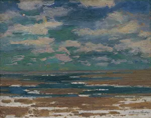 Katona Ferdinand Prints: Landscape with Spring clouds, 1910-1930. Creator: Ferdinand Katona