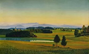 Die Meister Collection: Landscape at Staffelsee, c1931. Artist: Georg Schrimpf