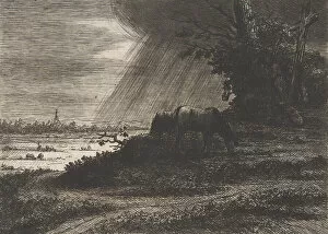 Dominique Vivant Gallery: Landscape with Storm, 18th-early 19th century. Creator: Vivant Denon