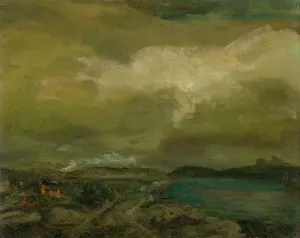 Stormclouds Prints: Landscape during a storm, c1910. Creator: Gusztav Magyar-Mannheimer