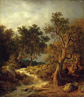Stream Prints: Landscape with a Stream, 1851. Creator: Andreas Achenbach