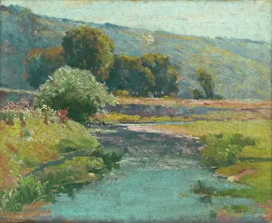 Cordak Prints: Landscape with a stream in flood, 1917. Creator: Ludovit Cordak