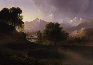 Landscape with Stream and Mountains, 1833. Creator: Thomas Doughty Landscape with Stream and Mountains, 1833. Creator: Thomas Doughty