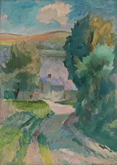 Bedrich Prints: Landscape study, 1940. Creator: Bedrich Hoffstadter