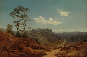 Moorland Prints: Landscape Study, a copy after Albert Flamm, 1858. Creator: Augusta Soldan