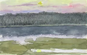 Heavens Prints: Landscape Study. Creator: Maria Wiik
