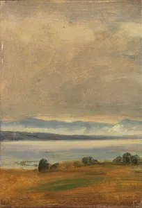 Oil On Paper Prints: Landscape study, probably 1833. Creator: Thomas Fearnley