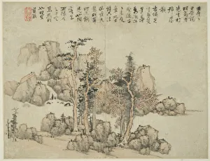 Landscape in the Style of Ancient Masters: Artists commentary, China, Ming dynasty, 1642