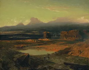 Misty Prints: Landscape at Sunset, 1849. Creator: Arnold Bocklin