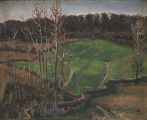 Zealand Denmark Prints: Landscape at Svanninge with green winter shoots, 1900. Creator: Fritz Syberg