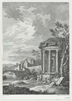 Joseph Wagner Prints: Landscape with Temple, ca. 1750-70. Creator: Joseph Wagner