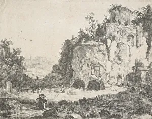Landscape with the Temple of the Sibyl at Tivoli, 1645. Creator: Joan van Noort