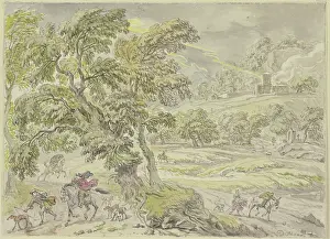 Stormy Prints: Landscape with thunderstorms, 17th century. Creator: Dirk Maes