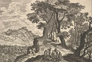 Gillis Sadeler Ii Prints: Landscape with Tobias and the Angel and Gypsies. Creator: Aegidius Sadeler II