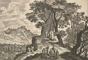 Gypsy Gallery: Landscape with Tobias and the Angel and Gypsies. Creator: Aegidius Sadeler II