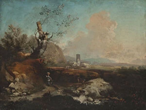 Classical Collection: Landscape with a Tower. Creator: Alessio de Marchis