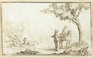 Landscape with Travelers, early 1630s. Creator: Valerio Spada