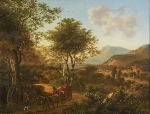 Tableau Prints: Landscape with travellers, between 1645 and 1692. Creator: Willem de Heusch