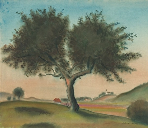 Landscape with a tree, 1944. Creator: Julius Schubert