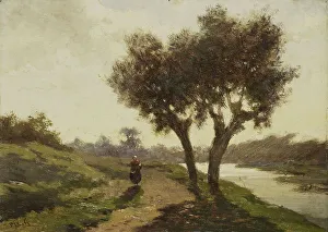 Watercourse Prints: Landscape with two Trees, 1860-1867. Creator: Paul Joseph Constantin Gabriel