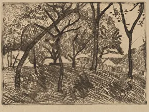 Modersohn Becker Paula Prints: Landscape with Trees, c. 1902. Creator: Paula Modersohn-Becker