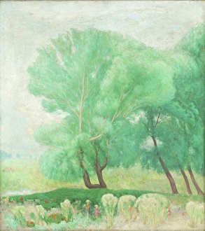 Karol Miloslav Lehotski Prints: Landscape with trees, c1920-1928. Creator: Karol Miloslav Lehotsky