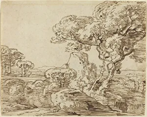 Landscape with Trees and Craggy Rocks. Creator: Franz Kobell