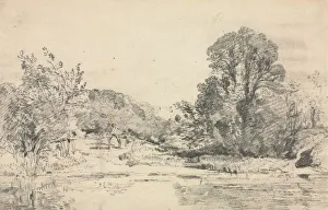 Landscape with Trees Surrounding a Pond. Creator: John Constable (British, 1776-1837)