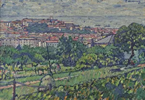 Pietro 1879 1937 Prints: Landscape of Trieste, 1912. Creator: Marussig, Pietro (1879-1937)