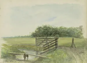 Chris Huidekooper Prints: Landscape at Uitvolt Voorbamp in Groningen, 1895. Creator: Christiaan Huidekoper