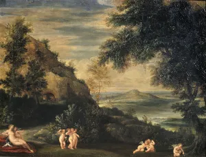 Natural Setting Prints: Landscape with Venus and Cupids. Creator: Francesco Albani
