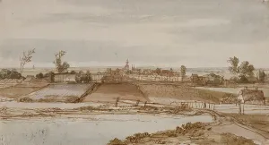Philips Koninck Prints: Landscape with a view of Arnhem. Creator: Pieter de With