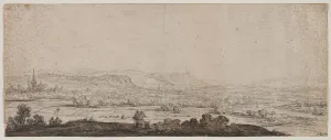 Herman Saftleven Prints: Landscape with the Village of Schenkenschanz