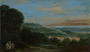 Vast Prints: Landscape with the Walk to Emmaus, 17th century - 18th century. Creator: Unknown