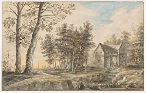 Water Mill Prints: Landscape with a water mill, 1605-1673. Creator: Lucas van Uden