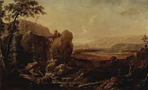 Horizon Prints: Landscape with a Waterfall, 1725. Creator: Johann Friedrich Alexander Thiele