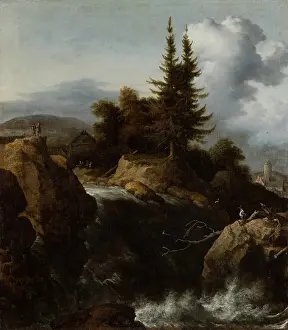 Branch Prints: Landscape with Waterfall, c1650-1660. Creator: Allart van Everdingen