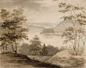 Robert Wilhelm Ekman Prints: Landscape with Winding River. Creator: Robert Wilhelm Ekman