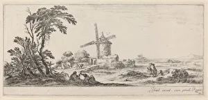 Landscape with Windmill, in or before 1647. Creator: Stefano della Bella